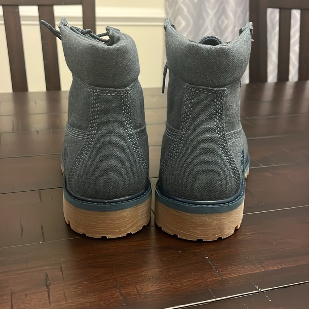 Timberland Nathan Swartz 6” Prem FAB BT Navy canvas boots Boys Junior Youth Sz 5 - Picture 9 of 12